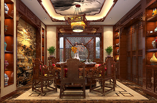 晋中温馨雅致的古典中式家庭装修设计效果图